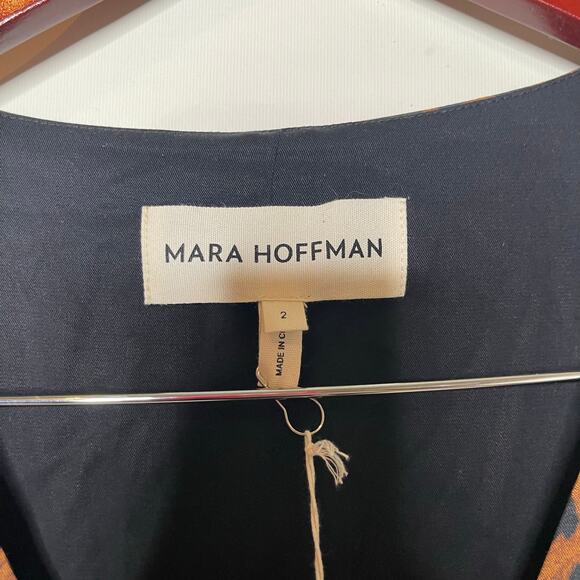 NWT Mara Hoffman Naliyah Maxi Brown Leopard Dress sz 2 - Picture 5 of 9